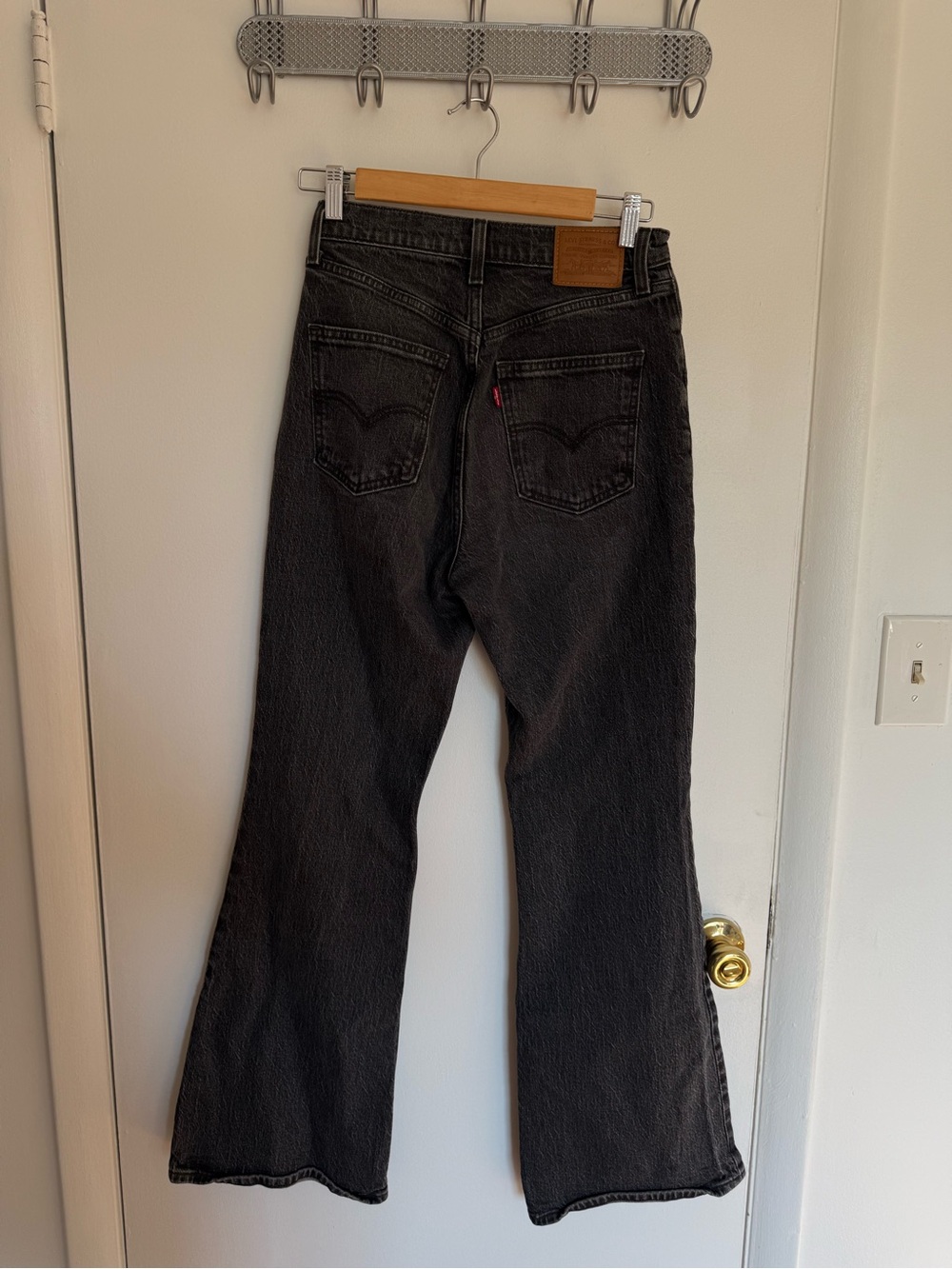 Levi's Black 70s High-Rise Flare Jeans
